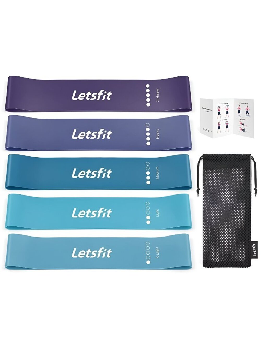 Letsfit Resistance Bands, Exercise Bands Set